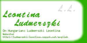 leontina ludmerszki business card